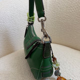 Rare Coach Green Leather Demi Hamptons Buckle Bag