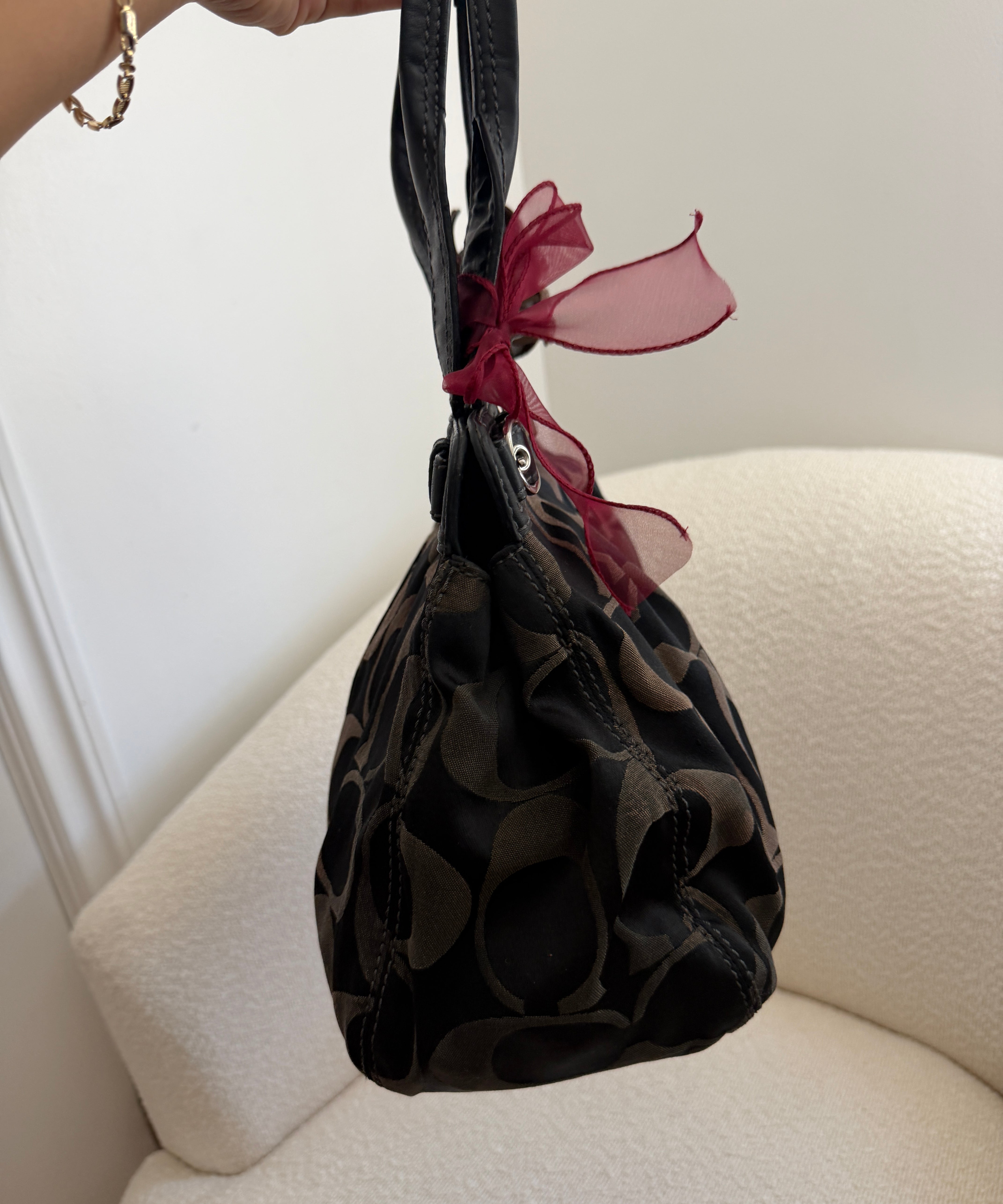 Black Optic Signature Coach Garnett Turnlock Bag