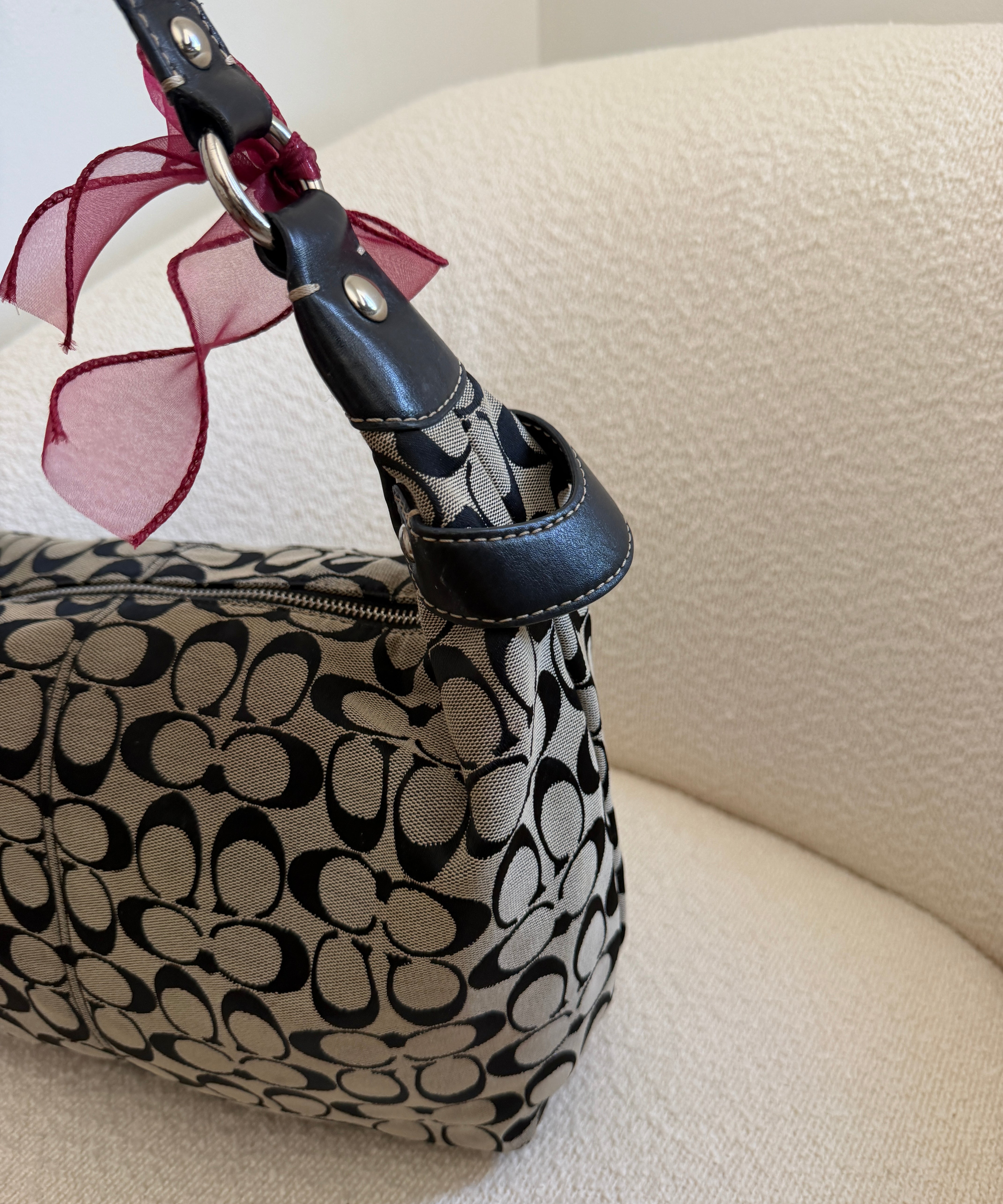 Coach Grey Signature Shoulder Bag