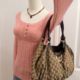 Brown Gucci Abbey Tote Bag