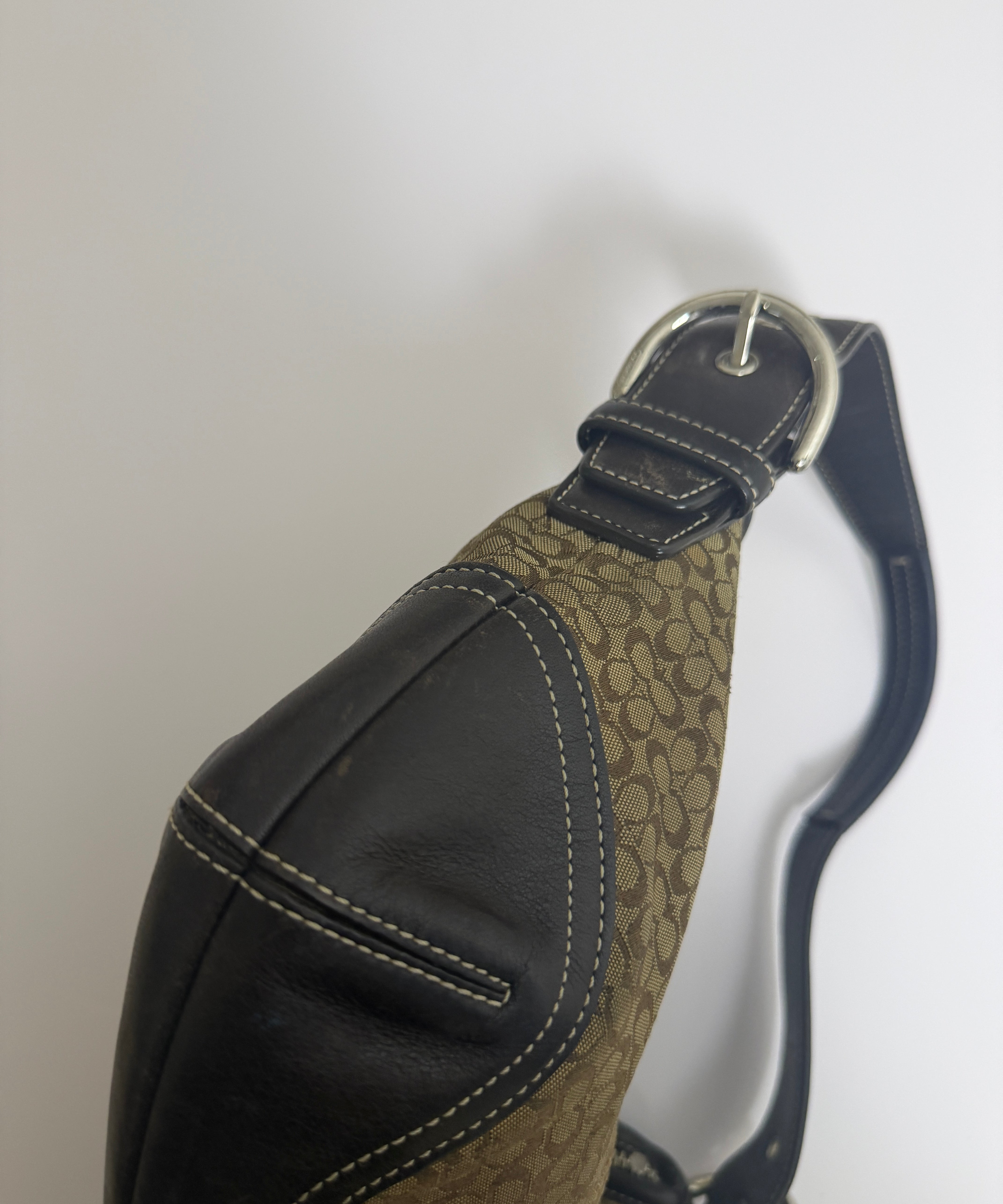 Coach Brown Signature Mini Hobo Bag