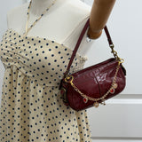 Coach Red Patent Leather Micro Zoe Bag