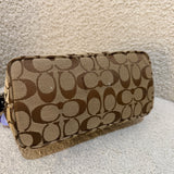 Brown Coach Signature Demi Shoulder Bag