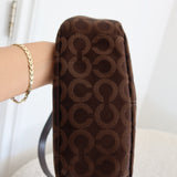 Coach Brown Madison Op Art Shoulder Bag