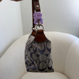 Coach Signature Purple Demi Shoulder Bag