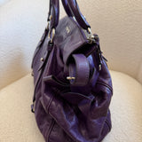 Miu Miu Purple Vitello Lux 2-Way Leather Hand Bag