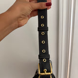 Black Coach Double Pocket Shoulder Bag