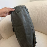 Grey Balenciaga Giant City Bag with Brogue Hardware