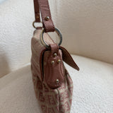 Pink Fendi Zucca Chef Shoulder Bag