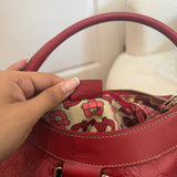Red Gucci Mini D-Ring Shoulder Bag