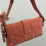 Coach Salmon Suede Soho Flap Bag