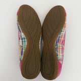 Coach Madras Plaid Poppy Ballet Flats