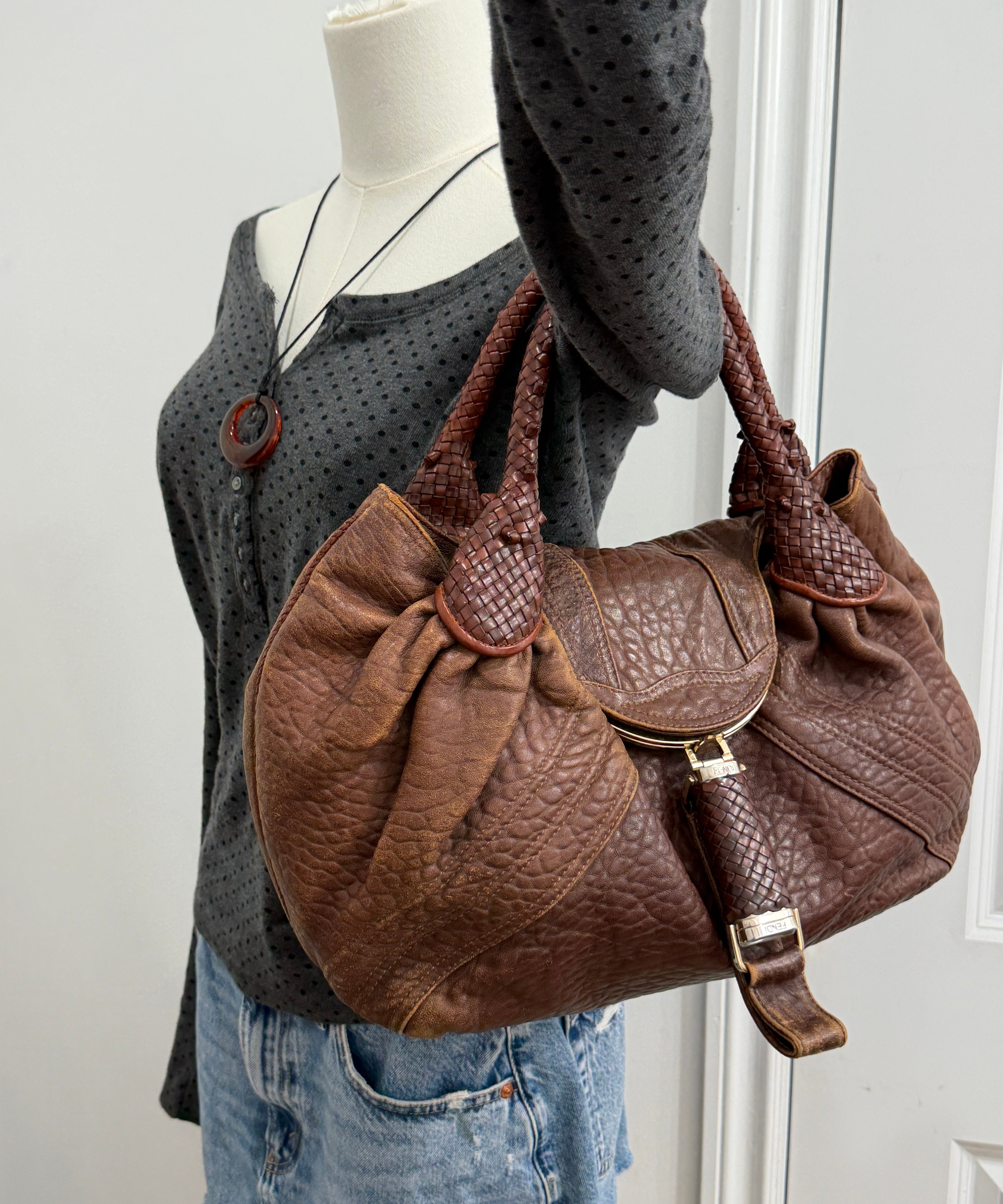 Brown Fendi Spy Shoulder Bag