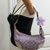 Coach Lavender Canvas Mini Hobo Bag