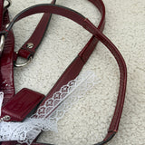 Coach Burgundy Patent Leather Ashley Carry-All Bag