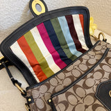 Coach Canvas Ali Legacy Turnlock Bag