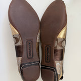Coach Brown Patchwork Flats (Size 9)