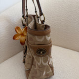 Coach Brown Signature Gallery Tote Bag