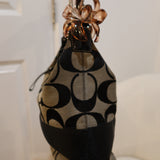 Coach Black Stripe Signature Shoulder Bag