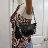 NWT Coach Black Patent Madison Mini Bag
