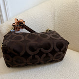 Coach Brown Signature Ashley Shoulder Bag