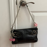 Coach Patent Black East West Shoulder Bag