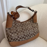 Coach British Tan Hamptons Signature Hobo Bag