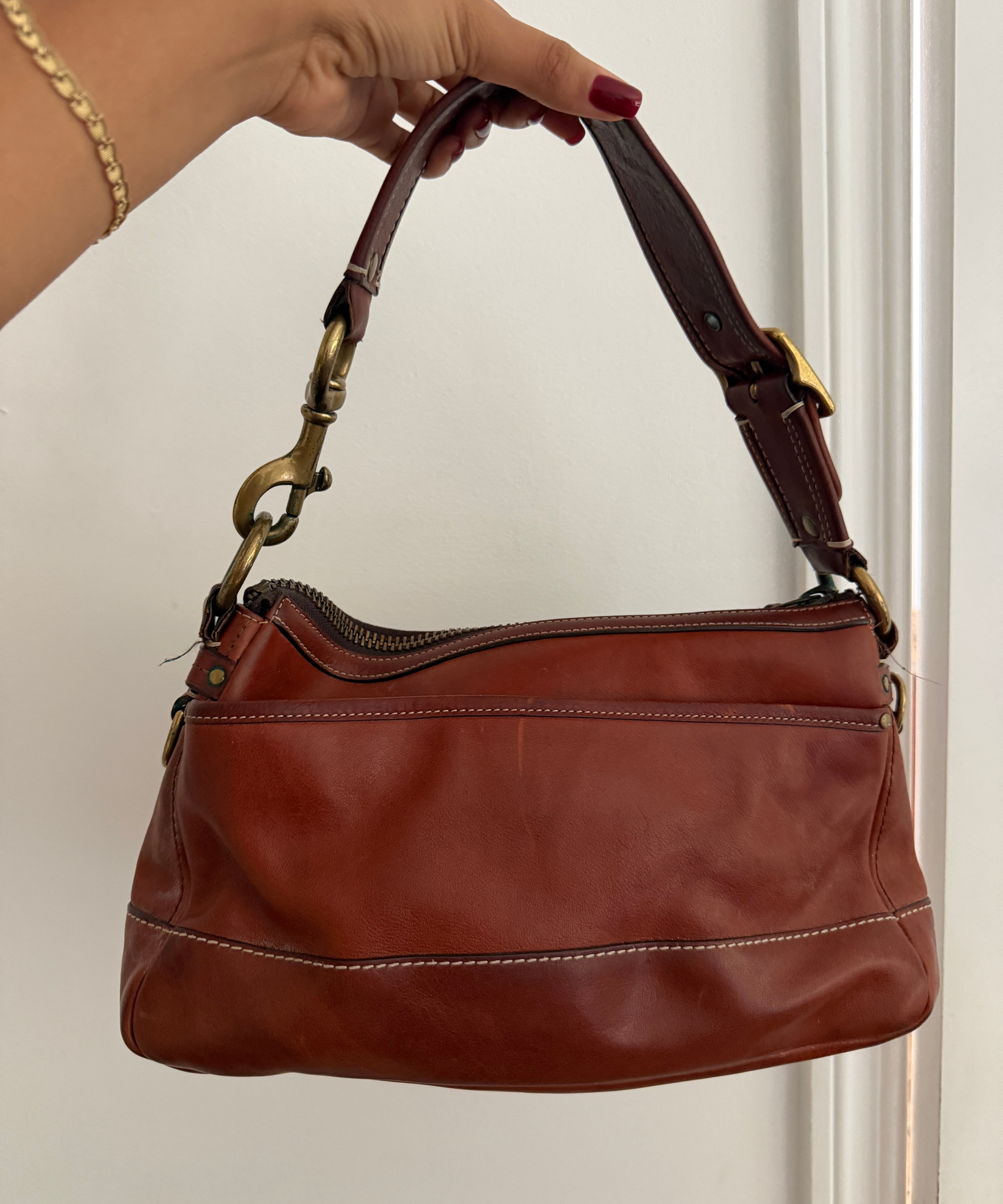 Coach Whiskey Legacy Turnlock Bag