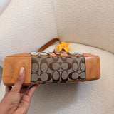 Coach British Tan Hamptons Signature Hobo Bag
