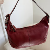 Coach Red Leather Hobo Bag