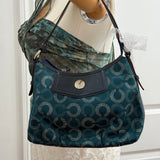 Coach Teal Op Art Madison Mini Bag