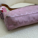 Rare Coach Lilac Signature East West Baguette