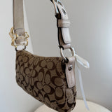 Coach Beige Mini Soho with White Leather