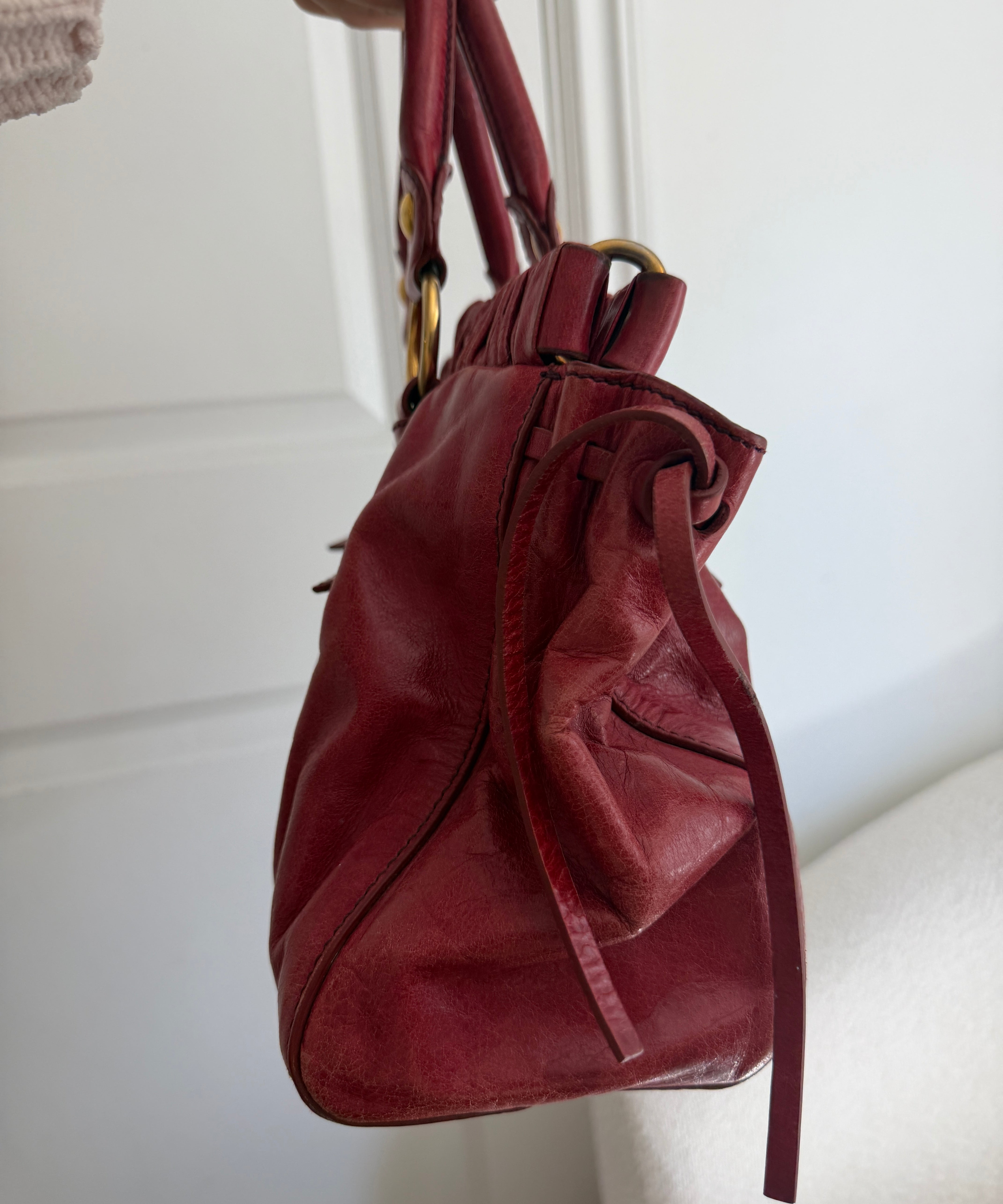 Red Miu Miu Vitello Bag