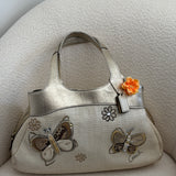 Coach Butterfly Woven Lexi Tote Bag