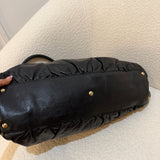 Black Leather Gucci D-Ring Large Shoulder Bag