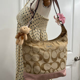 Rare Pink Coach Signature Shoulder Bag
