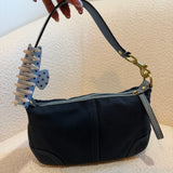 Rare Blue Coach Kisslock Pochette Bag