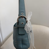 Coach Light Blue Leather Large Soho Bag