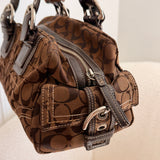 Brown Coach Signature Soho Mia Satchel Bag