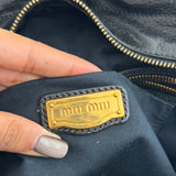 Miu Miu Black Vitello Lux Leather Bag