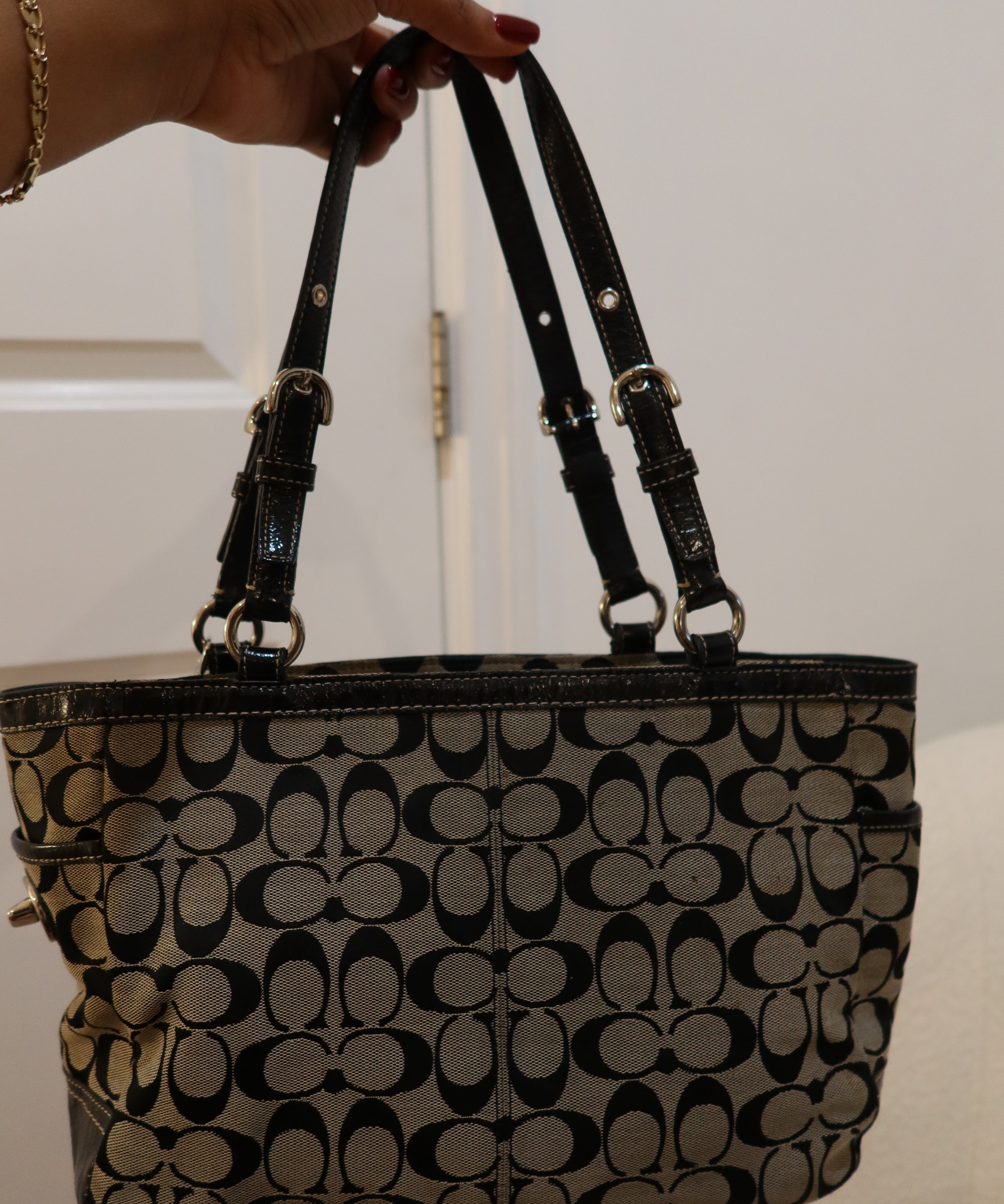 Coach Grey Signature Gallery Tote Bag