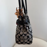 Coach Grey Signature Hamptons Carry-All Bag