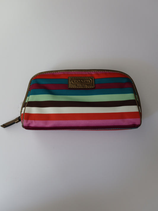 Coach Legacy Stripe Cosmetic Case