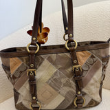 Rare Coach Gold Patchwork Tote Bag