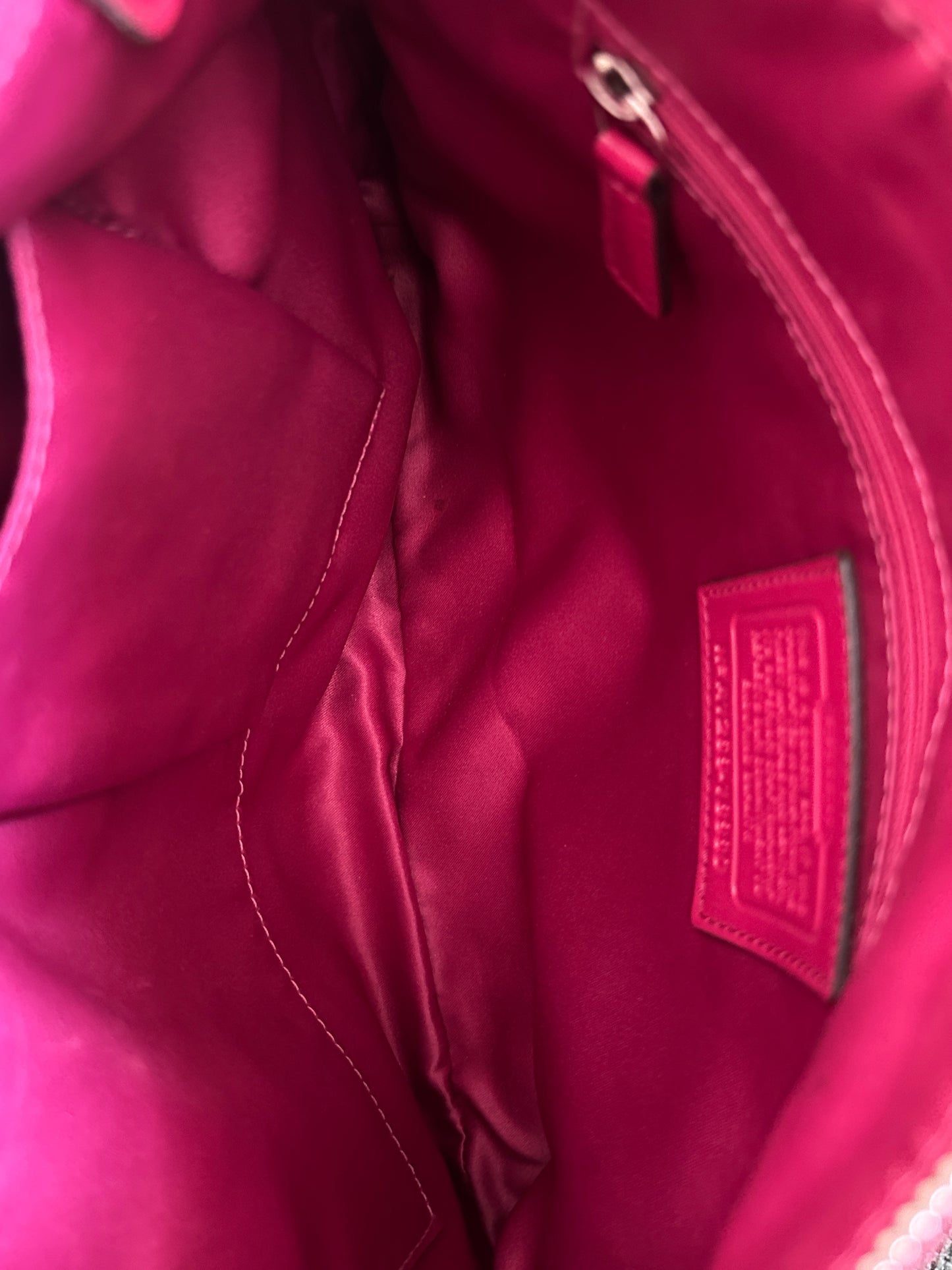 Rare Pink Coach Poppy Double Pocket Pushlock Bag
