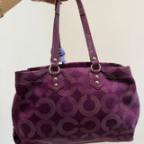 Coach Purple Op Art Ashley Carry-All Bag