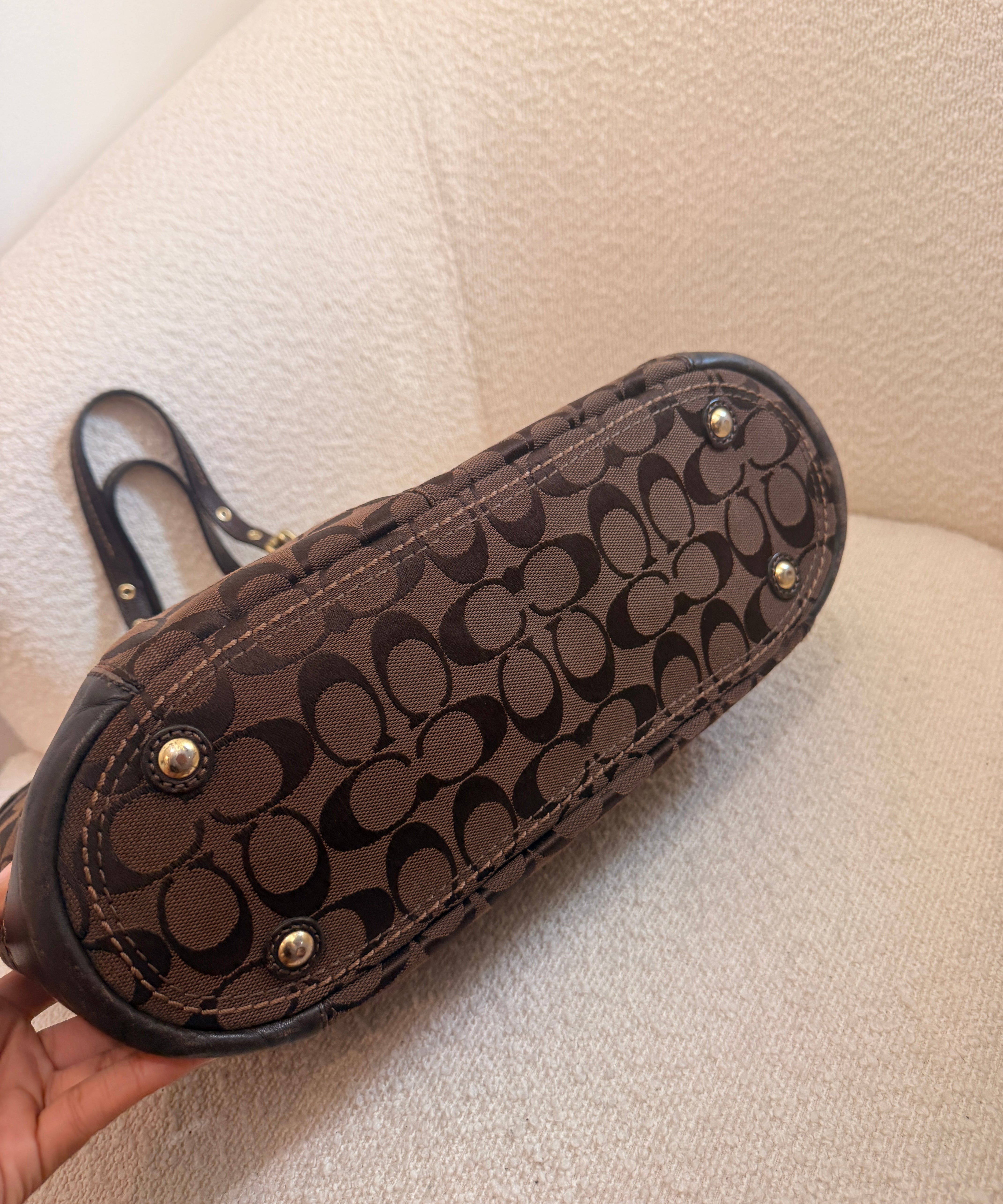 Coach Brown Signature Gallery Tote Bag