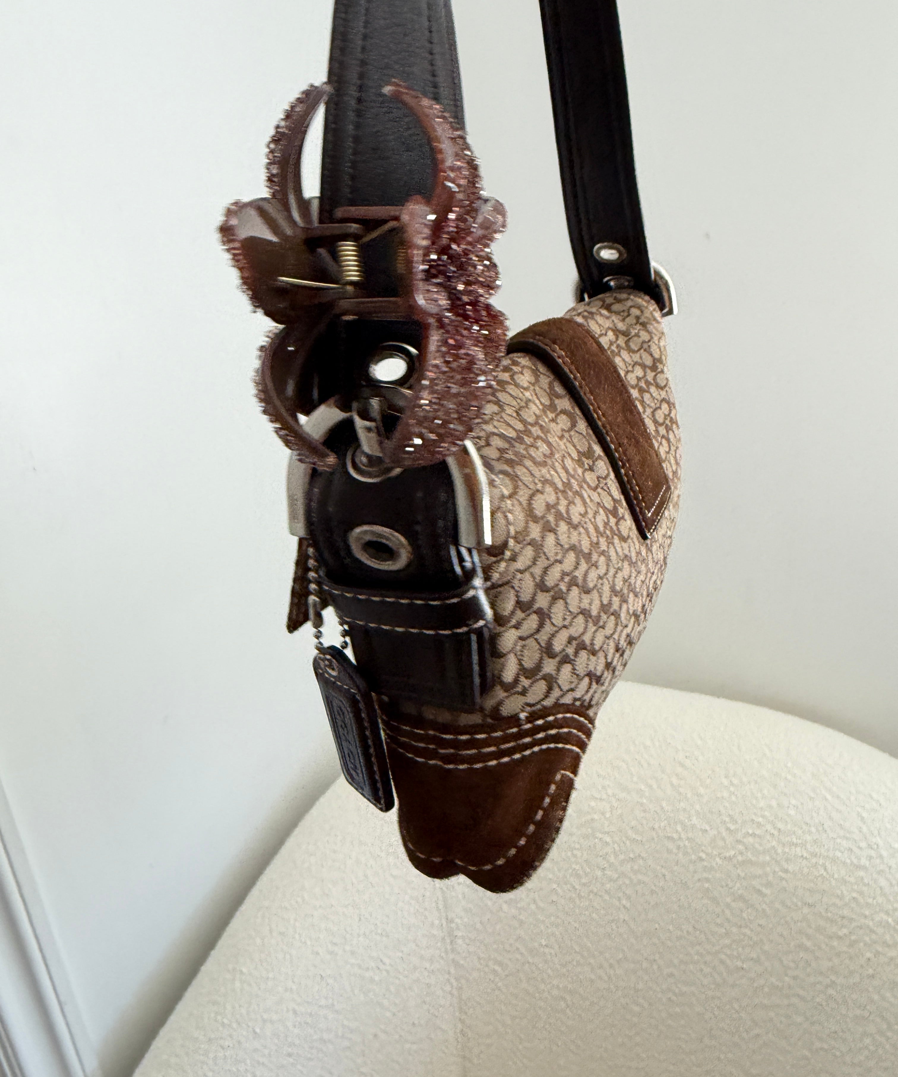 Coach Brown Soho Demi Flap Bag
