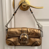 Coach Gold Swarovski Satin bag